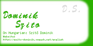 dominik szito business card